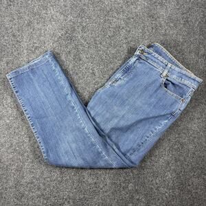 L.L. Bean Favorite Fit Women’s Blue Stretch Jeans Size 18 Reg Straight Leg